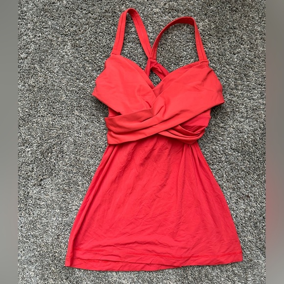 lululemon athletica Tops - Lululemon Athletica Orange Cross-Front Tank Top